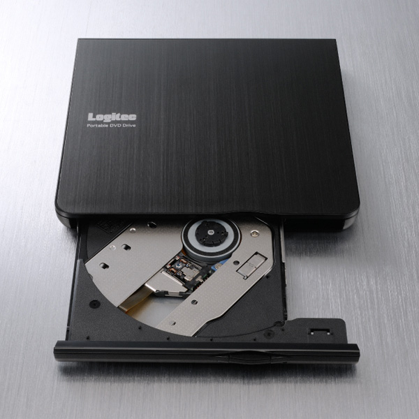 ストリーミング機能付き ポータブル USB 2.0 外付けDVDドライブ ブラック 【再生品】【LDR-PUA8U2SBK-YY】【送料無料】