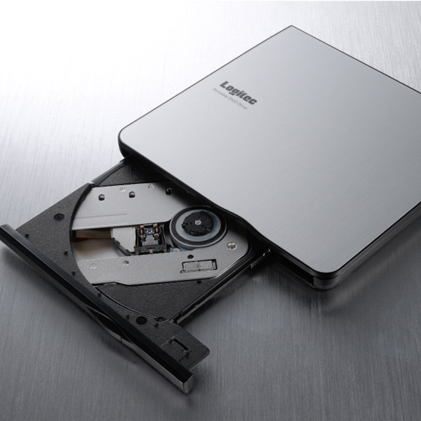 ストリーミング機能付き ポータブル USB 2.0 外付けDVDドライブ シルバー 【再生品】【LDR-PUA8U2SSV-YY】【送料無料】