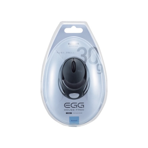 ELECOM(エレコム)EGGマウス フリー ブルートゥース Bluetooth 3ボタン IRLED ブラック【M-EG30BRBK】