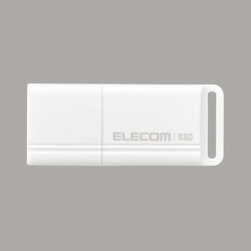 エレコム【 アウトレット 】 SSD 外付け 250GB ポータブル 超小型 キャップ式 USB3.0 USB3.2 Gen2 高速 読込 最大600MB/s テレビ録画 PS5対応 ホワイト ESD-EXS0250GWH