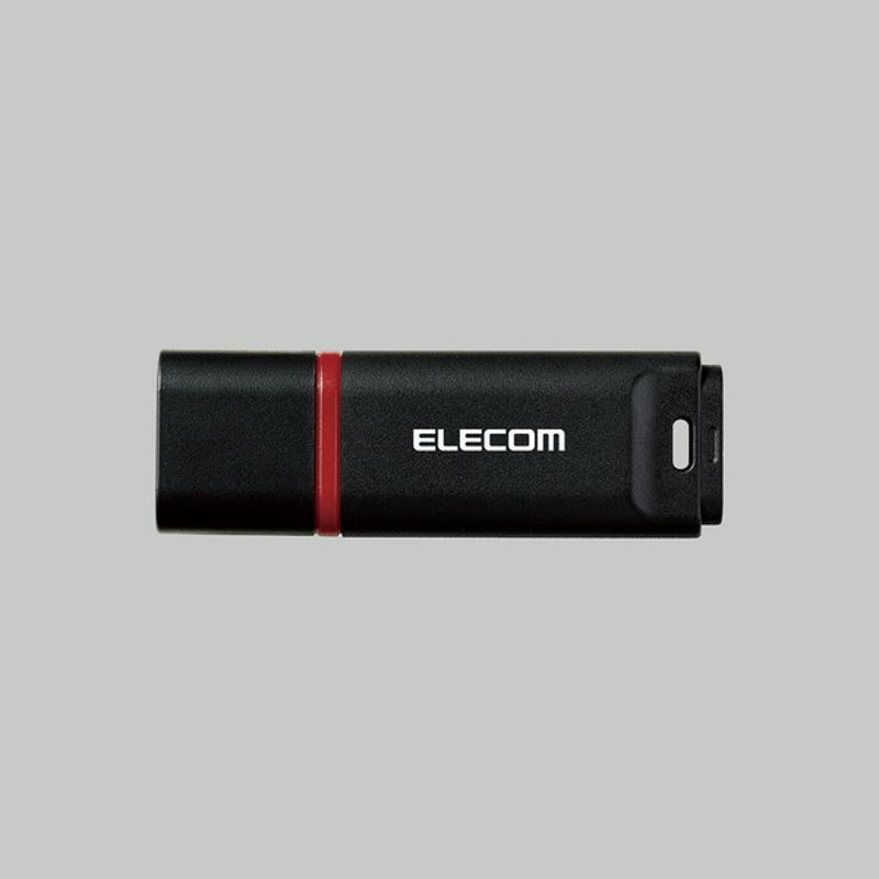 エレコム【 アウトレット 】 USBメモリ 32GB データ復旧サービス付 USB3.0 USB3.2 Gen1 読込 最大100MB/s 暗号化 パスワード セキュリティ ブラック MF-DRU3032GBKR