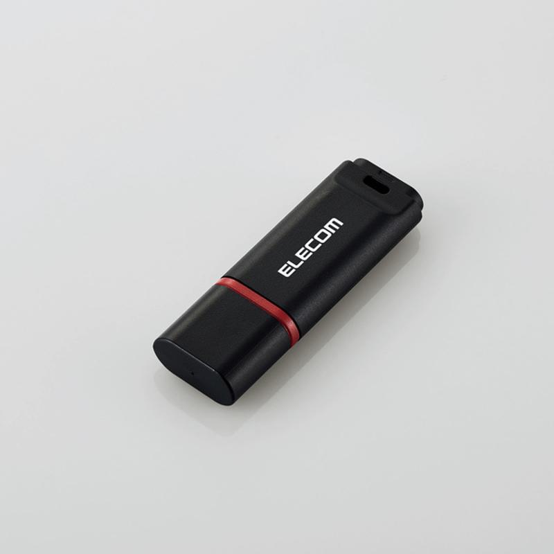 エレコム【 アウトレット 】 USBメモリ 32GB データ復旧サービス付 USB3.0 USB3.2 Gen1 読込 最大100MB/s 暗号化 パスワード セキュリティ ブラック MF-DRU3032GBKR