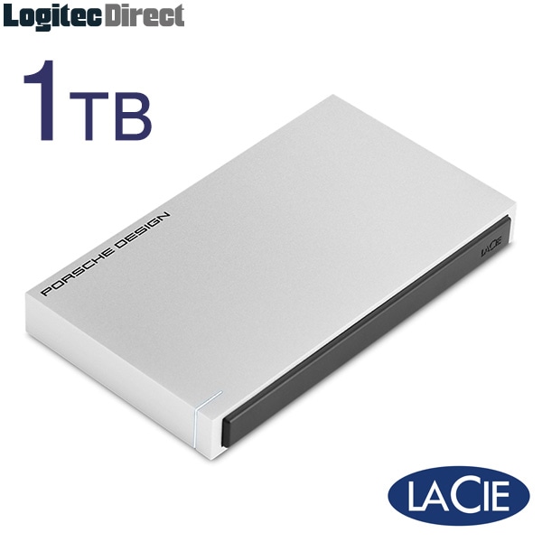 ラシー LaCie ポータブルHDD ハードディスク ポルシェデザイン USB-C対応 USB3.1Gen1対応 アルミケース 1TB【1Y3AP7】