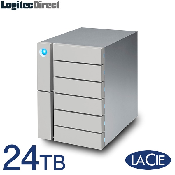 ラシー LaCie 据え置きHDD ハードディスク 6Big RAID Thunderbolt3対応 USB-C対応 USB3.1Gen1対応 アルミケース 24TB【2B4AP2】【受注生産品 納期お問い合わせください】