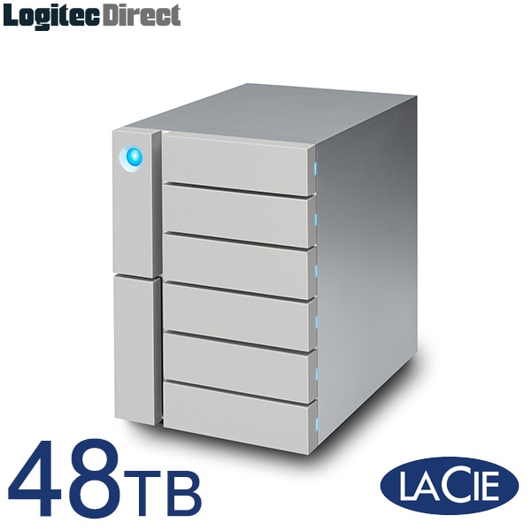 ラシー LaCie 据え置きHDD ハードディスク 6Big RAID Thunderbolt3対応 USB-C対応 USB3.1Gen1対応 アルミケース 48TB【2B4AP3】【受注生産品 納期お問い合わせください】