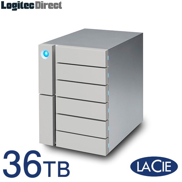 ラシー LaCie 据え置きHDD ハードディスク 6Big RAID Thunderbolt3対応 USB-C対応 USB3.1Gen1対応 アルミケース 36TB【2B4AP9】【受注生産品 納期お問い合わせください】