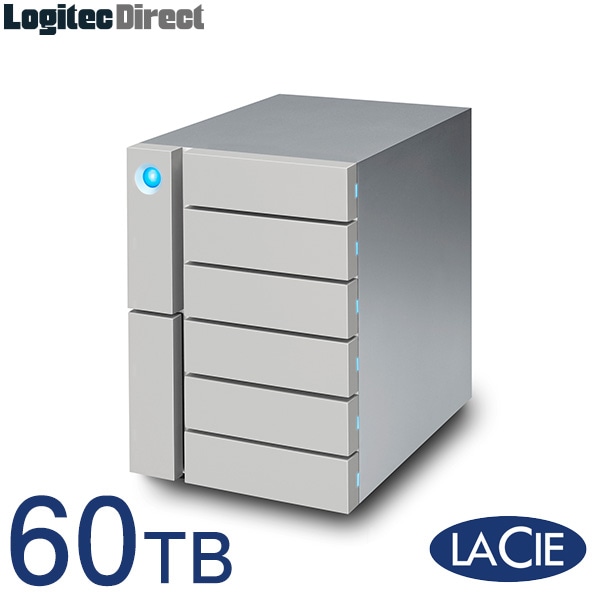 ラシー LaCie 据え置きHDD ハードディスク 6Big RAID Thunderbolt3対応 USB-C対応 USB3.1Gen1対応 アルミケース 60TB【2B4APG】【受注生産品 納期お問い合わせください】