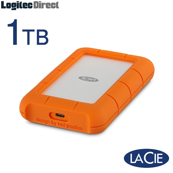 ラシー LaCie 耐衝撃HDD ハードディスク Rugged USB-C対応 USB3.1Gen1対応 オレンジ 1TB【2EUAP8】
