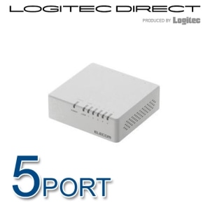 ELECOM(エレコム) 10/100Mbps対応スイッチングHub/5ポート/プラスチック筐体/磁石付キ/電源外付モデル/ホワイト【EHC-F05PA-JW】