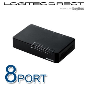 ELECOM(エレコム) 10/100Mbps対応スイッチングHub/8ポート/プラスチック筐体/電源外付モデル/ブラック【EHC-F08PA-B】