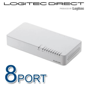 ELECOM(エレコム) 10/100Mbps対応スイッチングHub/8ポート/プラスチック筐体/磁石付キ/電源内蔵モデル/ホワイト【EHC-F08PN-JW】