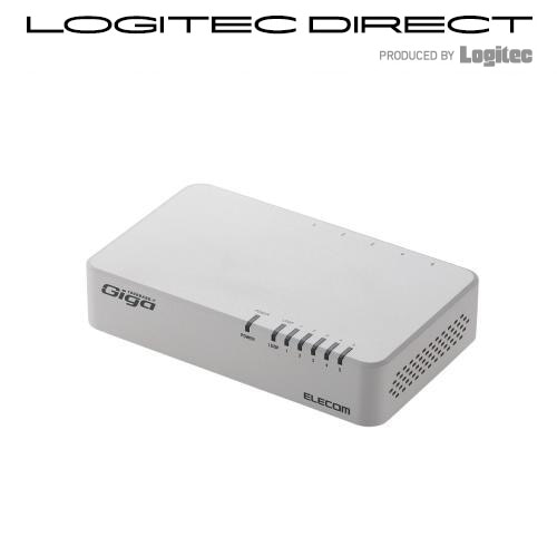 ELECOM(エレコム) スイッチングハブ/ギガビット対応/5ポート/プラスチック筺体/磁石/電源内蔵【EHC-G05PN-JW】