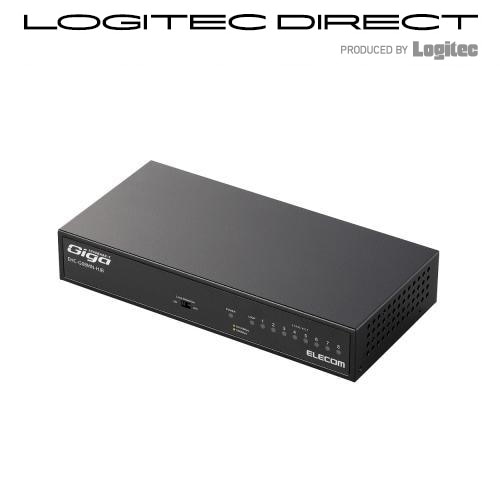 ELECOM(エレコム) スイッチングハブ/ギガビット対応/8ポート/金属 メタル筺体/磁石/電源内蔵【EHC-G08MN-HJB】