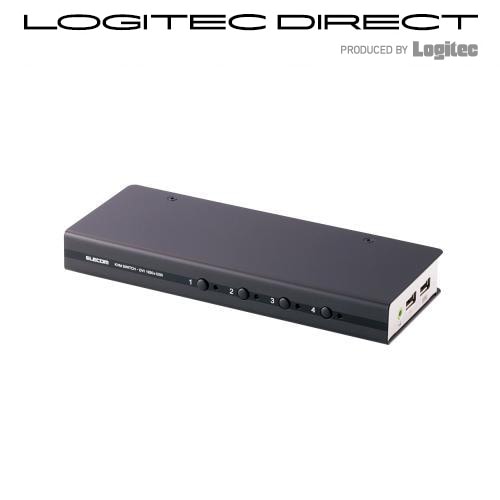 ELECOM(エレコム) パソコン切替器/DVI対応/BOX型/4ポート【KVM-DVHDU4】
