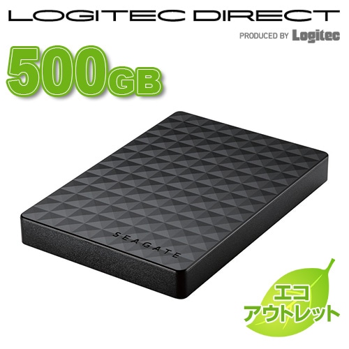 Seagate(シーゲート) Expansion2.5inch_500GB USB3.1(Gen1) / USB3.0 2.5インチポータブルハードディスク(HDD) Black SGP-NX005UBK-LL【未使用・箱つぶれ品】【送料無料】