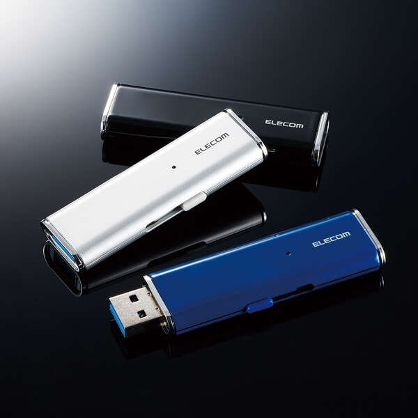 エレコム 超小型スライド式 外付けポータブルSSD 500GB ブルー	【ESD-EMN0500GBUR】