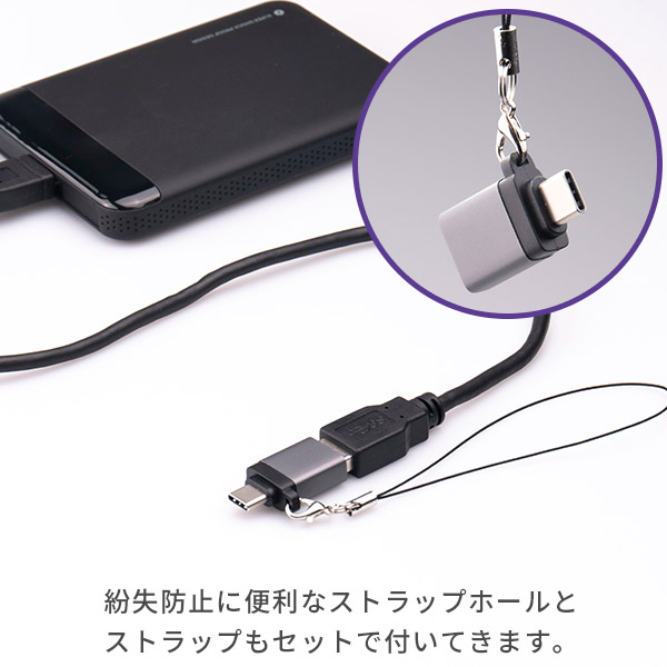 【メール便送料無料】Logitec USB Type-C 変換アダプタ2個セット 【CN-USBAC/ST-2P】ロジテックダイレクト限定