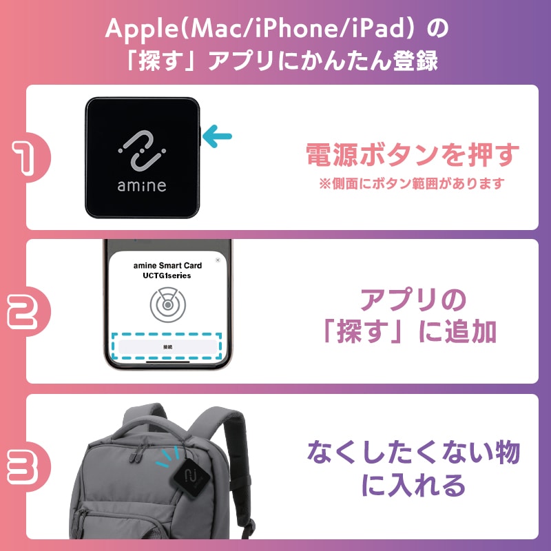 USB Type-C充電式 スマートタグ 紛失防止タグ iPhone iPad 用 忘れもの防止タグ GPS 位置確認 追跡 探し物発見 iOS スマホ タグ型【メール便送料無料】 LGT-LWUCTG1BKA