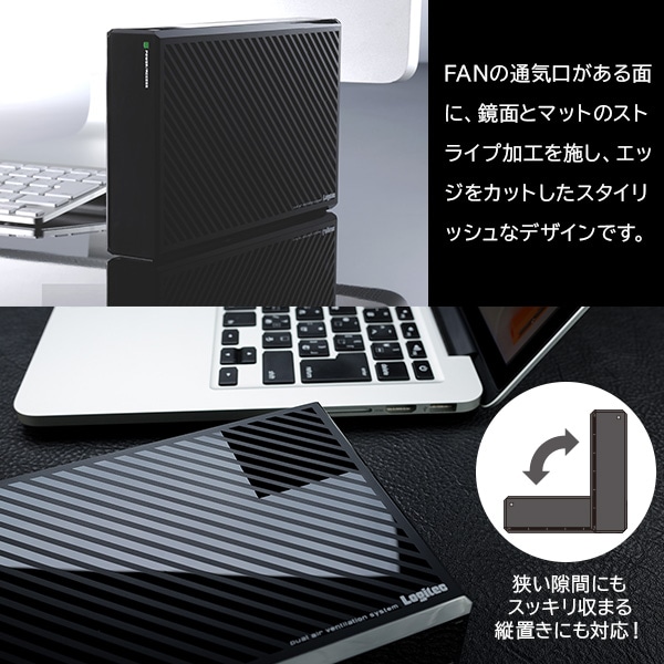 eSATA対応 WD Red Plus搭載 冷却FAN付 外付けハードディスク（HDD）12TB 3.5インチ USB3.1 Gen1（USB3.0）【LHD-EG120RBEU3F】  【受注生産品（納期目安4～5週間）】 ロジテックダイレクト限定