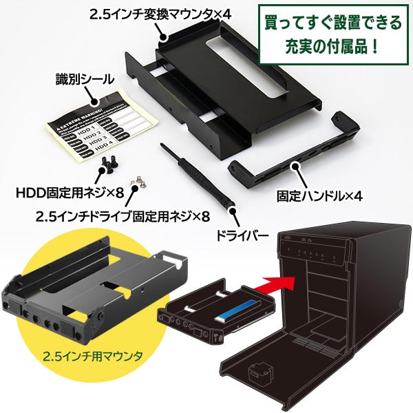 Type-C対応 HDDケース 3.5インチ 2.5インチ SSD（ハードディスクケース） 4BAY 外付 RAID機能なし USB3.2(Gen2)【LHR-4BNHUC】 ロジテックダイレクト限定