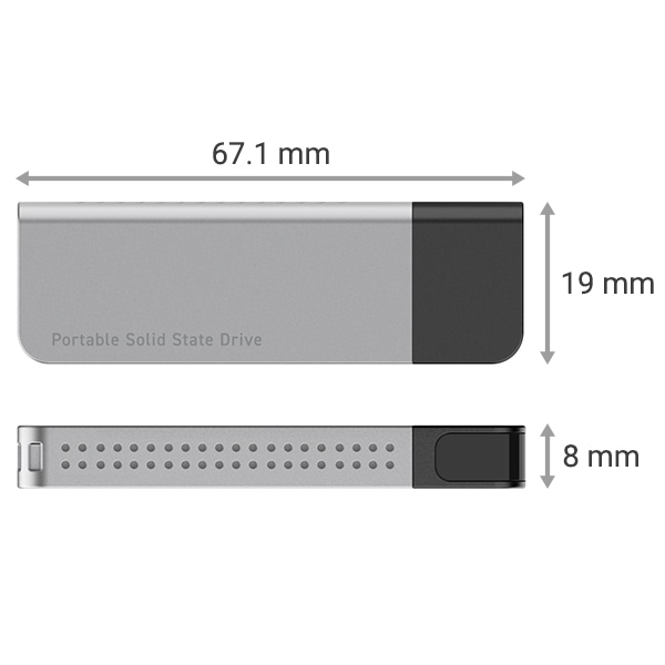 薄型 スリム スティック型 コンパクト 外付け SSD 500GB USB3.2 Gen1 テレビ録画 TV PS5 / PS4 動作確認済 USB メモリサイズ ロジテック【LMD-SPDL050U3】