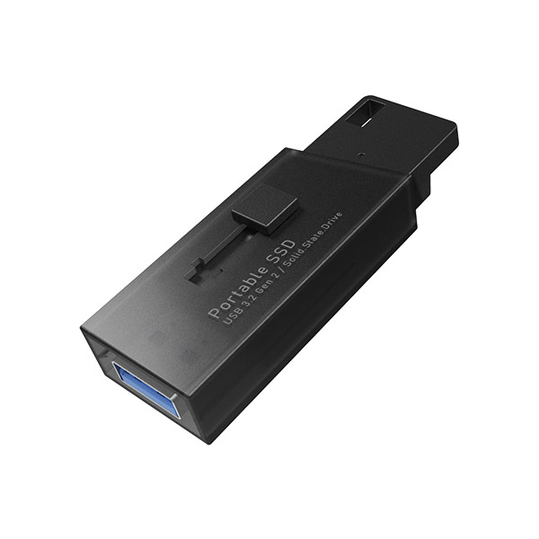 Logitec SSD 外付け 500GB USB3.2 Gen2 読込速度600MB/秒 PS5/PS4動作確認済 USBメモリサイズ 日本製 ブラック 【LMD-SPB050U3BK】 ロジテックダイレクト限定
