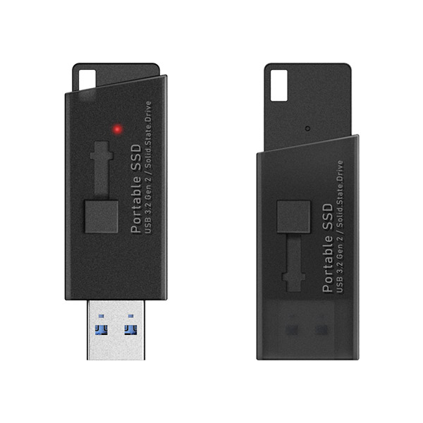 ロジテック SSD 外付け 250GB USB3.2 Gen2 読込速度1000MB/秒 PS5/PS4動作確認済 USBメモリサイズ【LMD-SPBH025U3BK】
