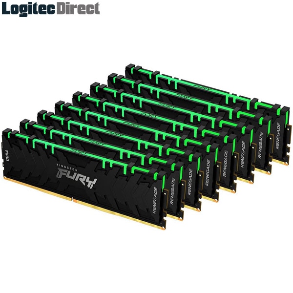 キングストン Kingston FURY デスクトップPC用メモリ 256GB 3200MHz DDR4 CL16 DIMM (Kit of 8) FURY Renegade RGB KF432C16RBAK8-256