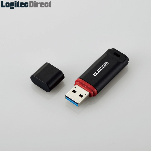 【メール便送料無料】エレコム USBメモリー/USB3.2(Gen1)対応/キャップ式/データ復旧サービス付/16GB/ブラック【MF-DRU3016GBKR】