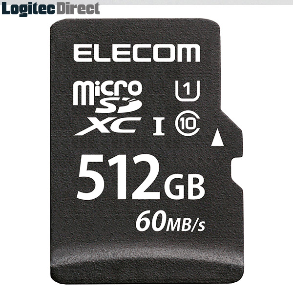 【メール便送料無料】エレコム MicroSDXCカード/データ復旧サービス付/UHS-I 60MB/s 512GB【MF-MS512GU11LRA】