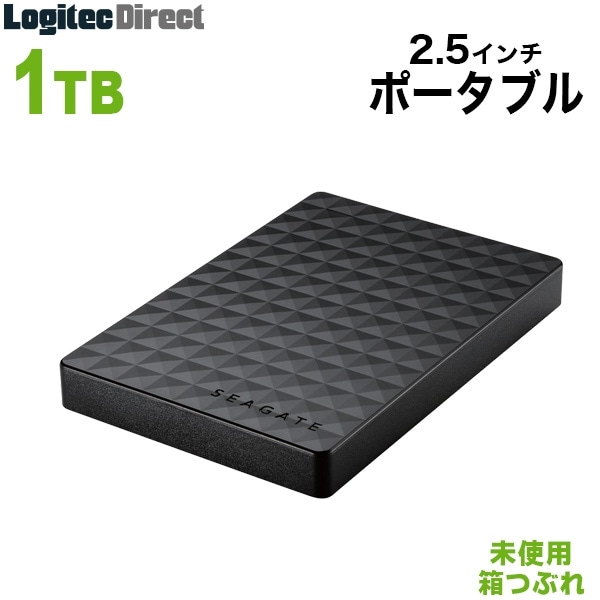 Seagate USB3.2 Gen1対応 ポータブルハードディスク 1.0TB（ブラック 